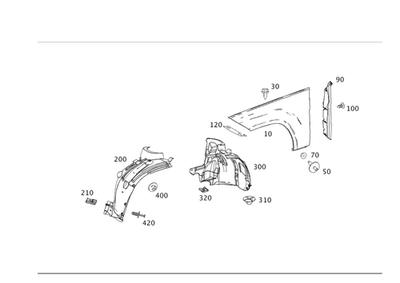 Cubierta de arco de rueda genuina Mercedes-Benz 204-690-86-30 Foto 1 de 2
