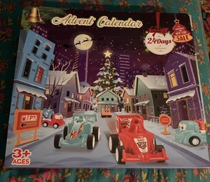 Kids Advent Calendar Pull Back Cars 24 Days Christmas Countdown W/storage Map 3+ - Picture 1 of 14
