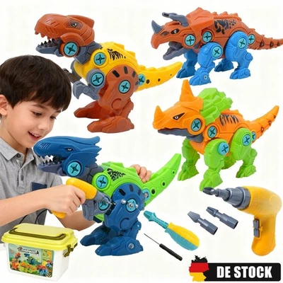21ST CENTURY TOYS Dinosaurier Spielzeug ab 3 4 Jahre mit Dinosaurier Figuren, Akkuschrauber Kinder