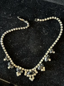 14.5" classic rhinestone choker necklace - Picture 1 of 3