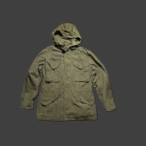 Vintage M65 Jacket Small 80s Military Style Green Hooded Field Coat - Imagen 1 de 8
