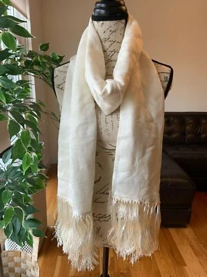 Banana Republic SHEEN FRINGE JSNWDAY Beige Shawl for Women ONESIZE - Image 1 of 4