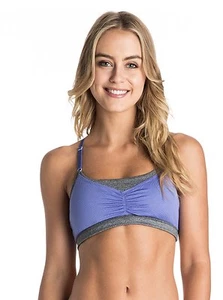 Neu Roxy Fitness Damen Drop It niedriger BH Sport-BH lila grau Größe L Large neu mit Etikett - Bild 1 von 7