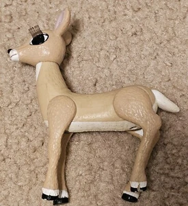 SELTEN 4,5" CLARICE mit LANGEN WIMPERN Rudolph Rentier mit roter Nase Fehlpassen Figur Spielzeug - Bild 1 von 5