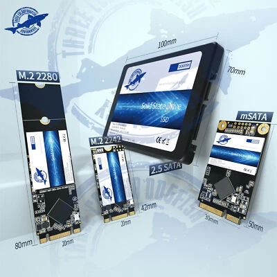 SSD Msata 2,5 Zoll M.2 2280 2242 2260 Festplatte Interne Sata3 Solid State Drive - Bild 1 von 4