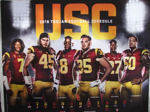 USC Trojans 2018 - NCAA - Football Schedule Calendar Poster 🏈 - NEW - Fight On Cover