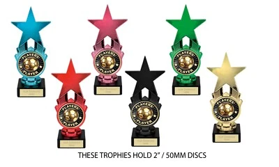 TROPHIES-4-EVERYTHING FUSSBALL-Trophäe - Spieler Mann des Spiels 17 cm - 2"/50 mm KOSTENLOSE GRAVUR