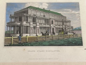 1831 tinted engraving horse racing track Doncaster Grand Stand English framed 11 - Picture 1 of 2