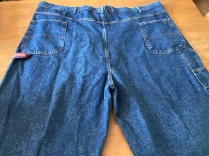 VINTAGE BIG SMITH Mens SZ 52 X 29 Dark Blue Carpenters Jeans EUC Nice - Picture 1 of 6