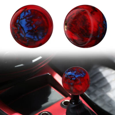 JDM Star Pearl Ball Red And Blue Manual Gear Stick Shift Knob Shifter Universal - Image 1 of 4