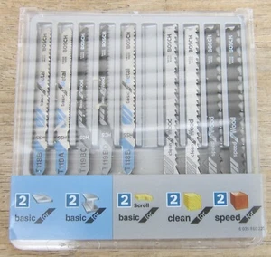 9 BOSCH JIGSAW BLADES Wood/Metal T118A T118B (2) T119BO (2) T101B (2) T144D (2) - Picture 1 of 2