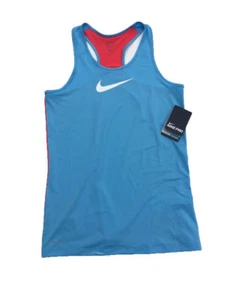 Nike Girls Shirts Tank Top Kids Dri-Fit Sleeveless Training Blue/Red Size XL - Picture 1 of 1