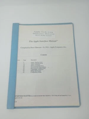 The Apple Interface Manual "Not For Sale" Apple Tech Area Reference Material  - Image 1 of 4