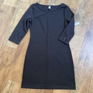 Old Navy | NWT Black Boat Neck Knee Length Dress Medium - Picture 1 of 16