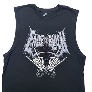 Upstanders Fade To Black T-Shirt Damen Medium Schwarz Bejeweled Punk Ärmellos - Bild 1 von 6