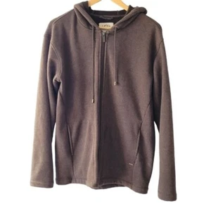 UGG for Men Hooded Zip Front Brown Jacket Size Small Medium Weight - Picture 1 of 4