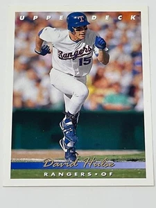 David Hulse - Upper deck 1993, Outfield, Texas Rangers, Mint #374 (#158) - Picture 1 of 2
