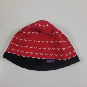 Patagonia girls kids Beanie Hat Medium Pink black - Picture 1 of 5