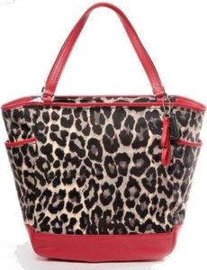 NWT Coach Park Ocelot Red Leather Lg Tote Satchel 25178 retail tagged $378 - Picture 1 of 11