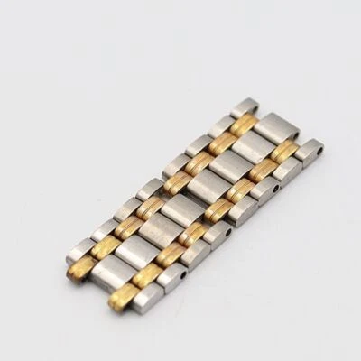 Gucci Genuine 8 Link Ladies Watch Belt Band Bracelet Parts Silver/Gold 11mm - Image 1 of 3