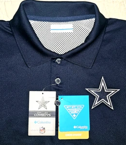 NEW COLUMBIA, MENS SMALL, DALLAS☆COWBOYS NFL🏈TAMIAMI OMNI🌞SHADE🔵POLO-MSRP $70 - Picture 1 of 24