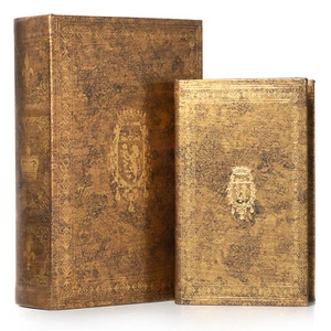 Buchtresor Buchattrappe mit Löwen Wappen Buch Safe Box Schatulle Buchhülle - Bild 1 von 8