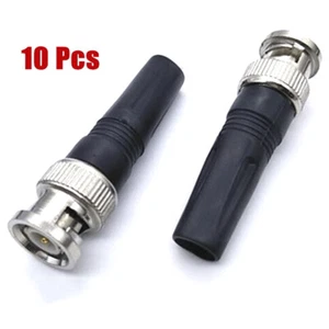 10Pcs Bnc Male Connector For Twist-On Coaxial Rg59 Cable CCTV Solderless plug*h* - Picture 1 of 6