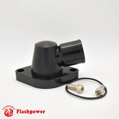 Cuello de agua giratorio de aluminio Billet Ford FE 360 390 427 428 1,5"" negro Foto 1 de 3