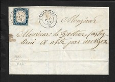 REGNO, SARDEGNA IV EM C.20 USATO ANNULLATO CON ETROUBLES SU LETTERA ASI30