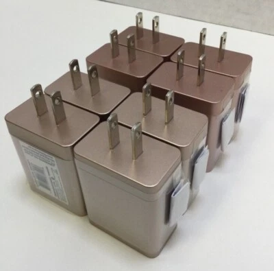 Adaptador de enchufe cargador de pared de 3 puertos Wireless Gear, 3.1A, paquete de 4, oro rosa u oro Foto 1 de 3