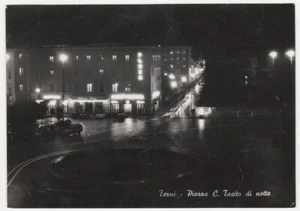 TERNI - PIAZZA C. TACITO DI NOTTE - VIAGG. 1953 -21159- - Picture 1 of 1