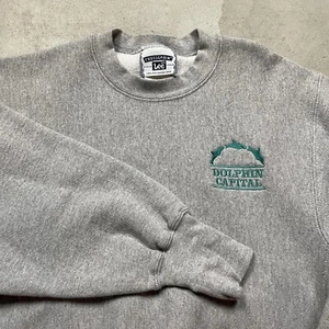 Vintage Lee Cross Grain Sweatshirt M Dolphin Capital Finance Investments Group - Picture 1 of 7