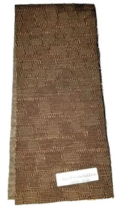 Muestra de tela de tapicería. Tonos oscuros medios de marrón con bronceado 18,25" X 4". #19 W - Imagen 1 de 4