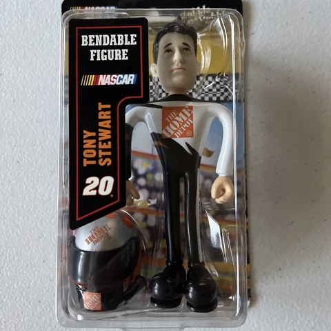 Tony Stewart #20 Nascar Bendable Figure with Helmet  Bobble Dobbles Home Depot!! Cover
