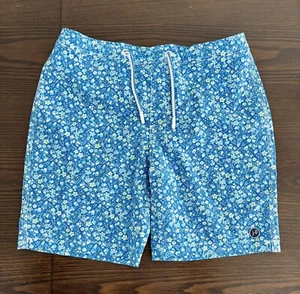 Johnnie-O Boys Mesh Lined Swim Trunks Floral Print Size 14 Excellent Condition - Picture 1 of 12