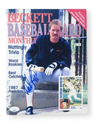 Wade Boggs Signed Autographed Magazine Beckett 1987 Red Sox JSA CB83165 - Image 1 of 4