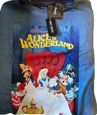 Disney Alicia en el País de las Maravillas Lavado Oscuro Camiseta Grande Junior Nueva Foto 1 de 2