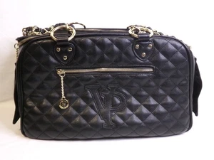 Vanderpump Pets Classic Black Quilted Luxury Pet Carrier - Picture 1 of 21