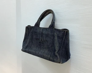 Prada canapa denim handbag shoulder bag 2way Unisex #3 - Picture 1 of 12