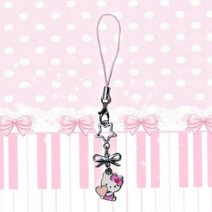 Pink Hello Kitty Coquette Phone Charm - Zdjęcie 1 z 7