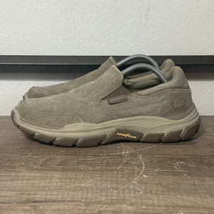 Skechers Relaxed Fit Respected Fallston Men’s Slip-On Shoes Size 10 Taupe - Picture 1 of 8