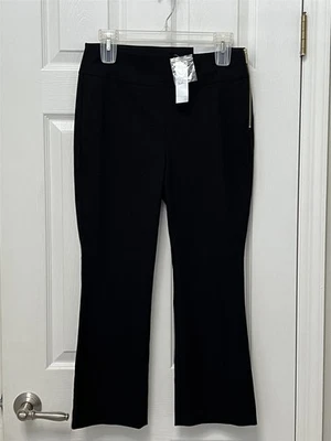 NWT Chico's Size 0 S 4-6 x 24" So Slimming Ava Black Side Zip Flare Crop Pants  - Image 1 of 4
