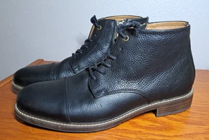 Aston Grey Biressa schwarz Leder Stiefeletten Herren 9 Kappe Zehe Schuhe innen Reißverschluss - Bild 1 von 7
