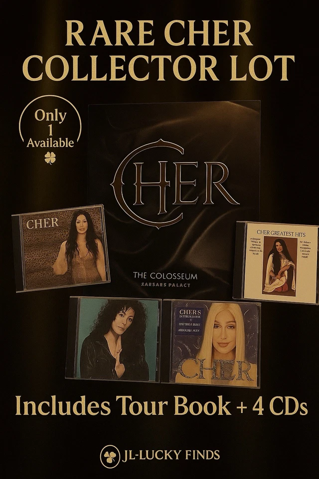 Cher CD Lot of 4 Greatest Hits & Albums + Caesars Palace Tour Book Believe Foto 1 de 4