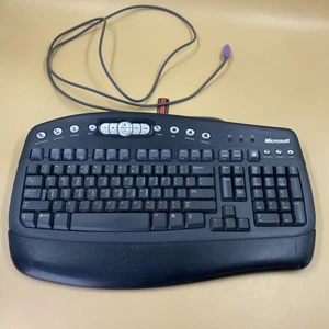 Teclado multimedia Microsoft 1.0a KB-0168 con cable. Conector negro/PS-2 - Imagen 1 de 10