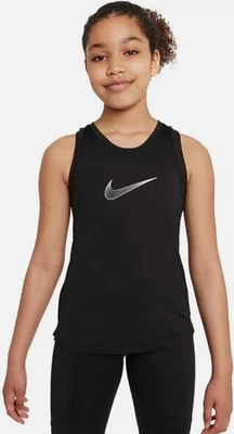 Camiseta sin mangas Nike niños niñas talla pequeña Dri-FIT One entrenamiento negra DH5215-010 Foto 1 de 4