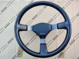 TOYOTA COROLLA AE86 LEVIN SPRINTER TRUENO GENUINE LEATHER GRIP STEERING WHEEL - Picture 1 of 10
