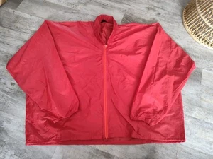 Vtg 50's 60's Champion Windbreaker Nylon Jacket Red Very Big Full Zip USA Made - Picture 1 of 14