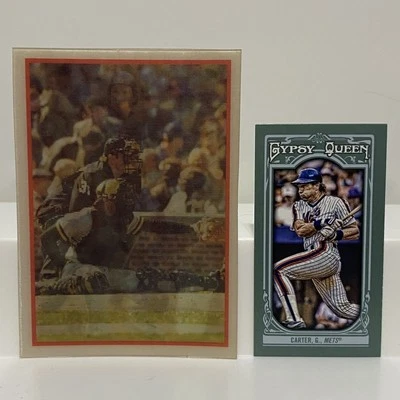 GARY CARTER 1986 Sportflics Tri-Stars #151 & 2013 Topps Gypsy Queen Base #48 Lot - Image 1 of 2
