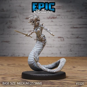6K Resin 32mm Epic Miniatures Gorgon Sisters Medusa Swords (Medium) for D&D - Picture 1 of 2